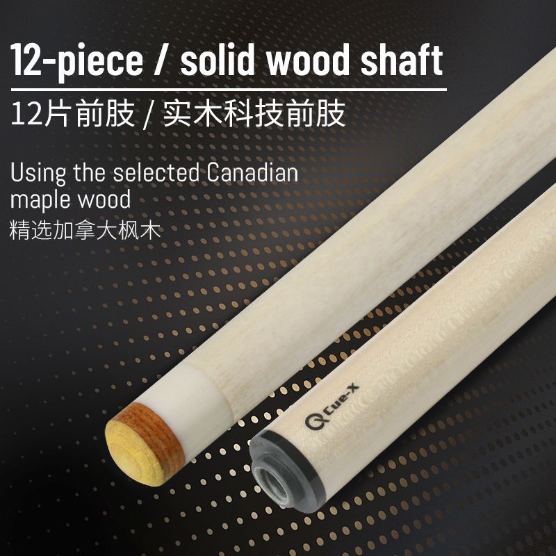 12-piece solid / wood  shafts for carom cue